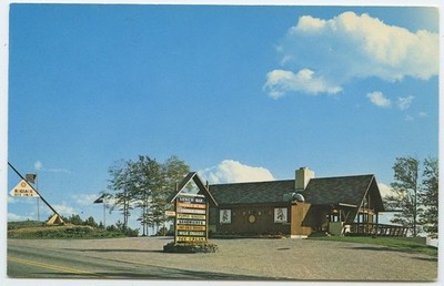 Alpenglo House Hogback Mt Ski Lodge Vt Vintage Postcard Vermont Chrome 