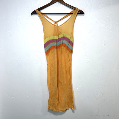 Threads 4 Thought Women's Orange Multicolor Stripped Racerback Tank Top Size XS