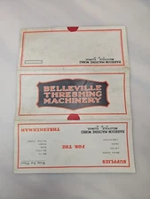 Harrison Machine Works Threshing Machine Brochure Fold Out Literature Belleville