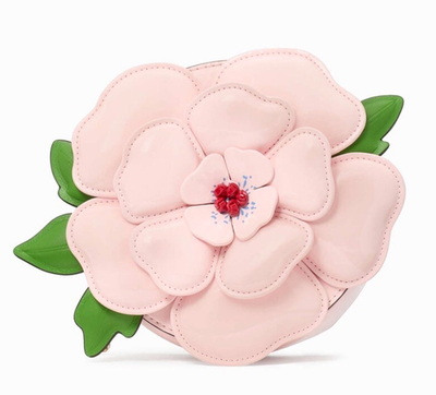 Kate Spade In the Garden 3D Pink Flower Novelty Mini Crossbody Bag