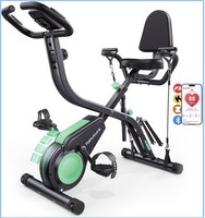 5-in-1 Folding Exercise Bike Touchscreen App 16 Level 330LBS Quiet - RRP 180