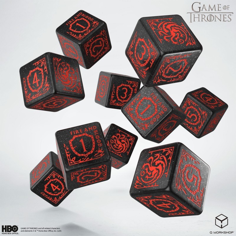 Q-Workshop BNIB Game of Thrones. Targaryen 10x D6 Dice Set
