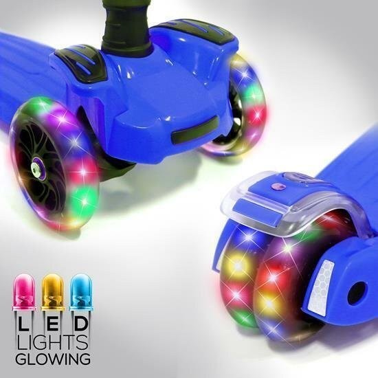 Hurtle 3 Wheeled Kids Scooter - 2in1 Sit/Stand, Adjustable