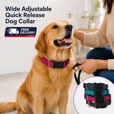 Pets Collar wide Adjustable Quick Release Dog Collar, Multiple Colors USA
