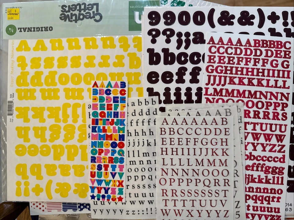 2.5 lbs of Alphabet and Number Stickers Many Sealed and New - Image 4 of 4