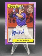 2025 Topps Update - 1990 Autograph Drew Romo #90B2-DR (RC) Red 5/5 CO Rockies