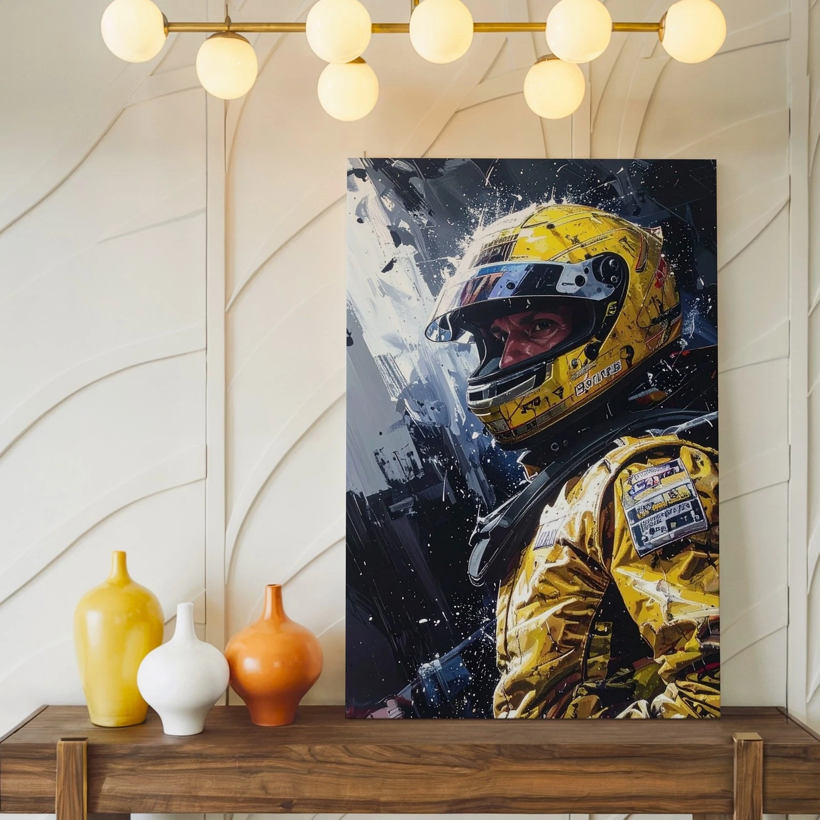Ayrton Senna Rain Race Canvas Poster