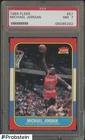1986-87 Fleer Basketball #57 Michael Jordan RC Rookie HOF PSA 7 " LOOKS NICER "