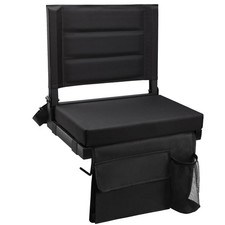 Stadium Seat for Bleachers with Back Support and Thick Padded Cushion