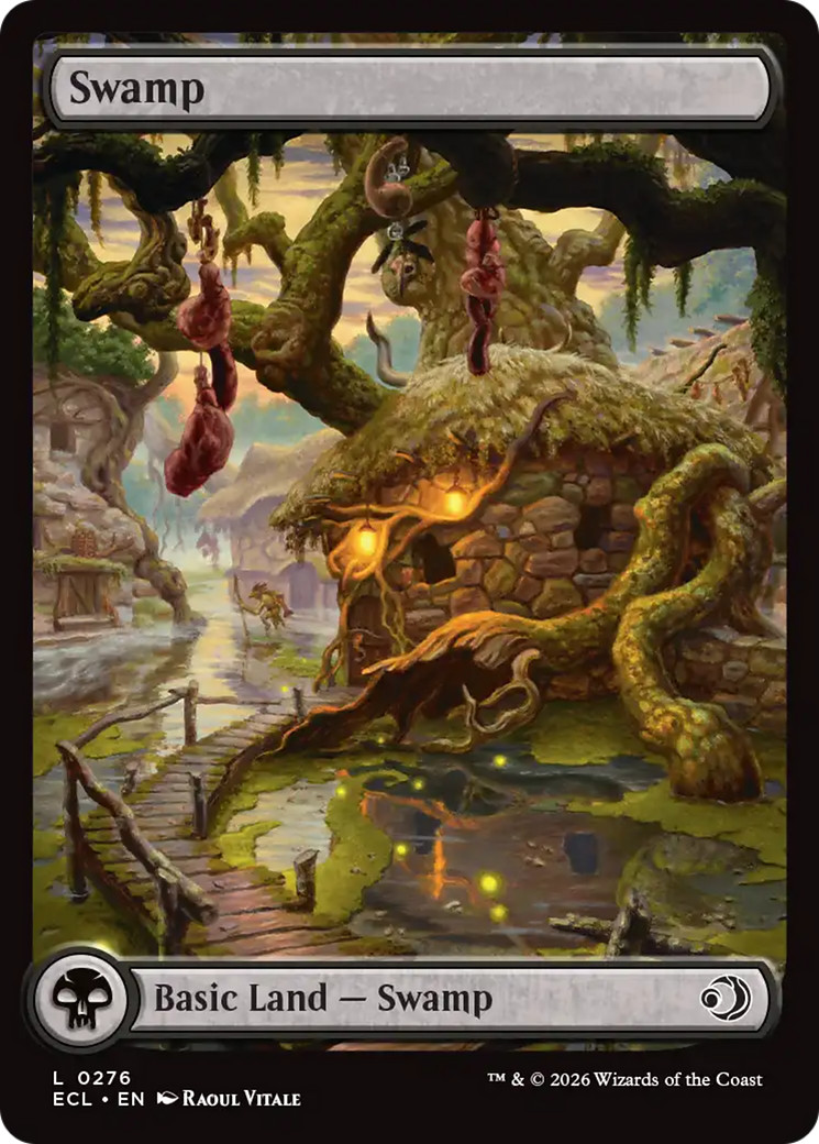 x4 Swamp Full Art Basic Land ECL Lorwyn Eclipsed MTG 276 M/NM 4x