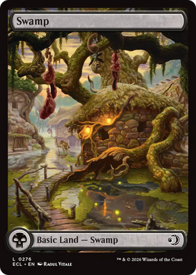 x4 Swamp Full Art Basic Land ECL Lorwyn Eclipsed MTG 276 M/NM 4x