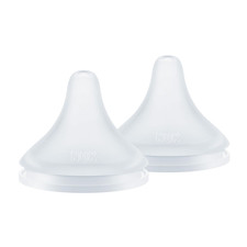 NUK Perfect Match, Flow Control, Soft Silicone Nipple with Anti-Colic Vent, 2 Pa