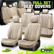 CAAP Driven Touring Series Full Set Seat Covers Cushion for Car Beige/Black