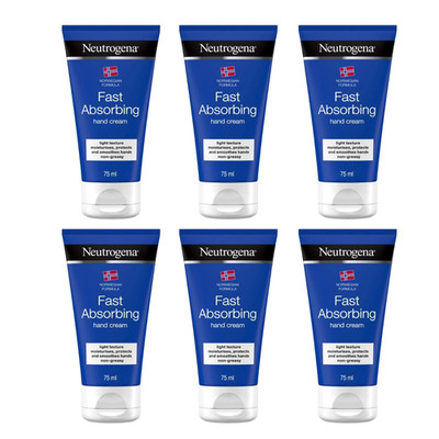   6x Neutrogena Norwegian Formula Fast Absorbing Hand Cream 75ml