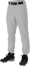 New W/O Tags Alleson Youth Elastic Cuff Baseball Pants Gray Size XS 605PY