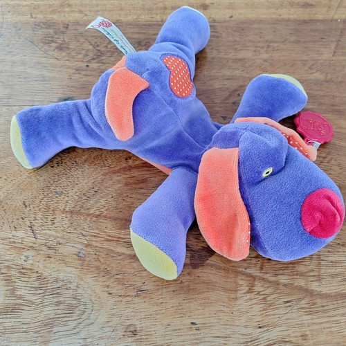 Keel Simply Soft Floppy Puppy Dog Pluszowa miękka zabawka Fioletowa czapka z czerwoną metką - Zdjęcie 3 z 17