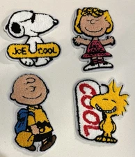 Set Of 4 - Extra Large Peanuts Snoopy Patches   ** Sew On ONlY”