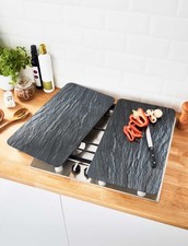 Hob Covers Chopping Board Worktop Surface Protectors Set Of 2 Slate