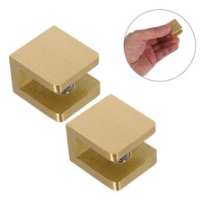 2 Pezzi Staffa per Pannello Sandwich in Vetro Staffe per Mensole in Ottone Morsetti Senza Telaio