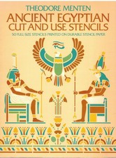 1978 Egyptian Symbol Stencils Book, Dover 50p. 11" x 8.25"