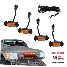4PCS Grill Led Lights with Fuse Adaptor, Grill Lights for Trucks, Bright Amber