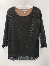 Pre-Owned Charter Club Grey Size Medium Blouse