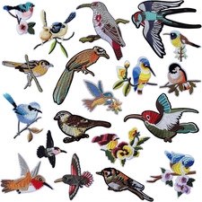 19 PCS Iron on Patches Assorted Sew on Patches DIY Decoration or Repair, Embro
