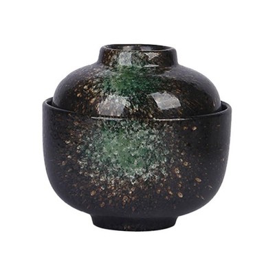 Hemobllo Microwavable Ramen Bowl with Lid: Japanese Bowl Ceramic Stew Pot Househ