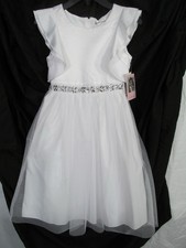 Emerald Gumdrop White Sparkle High-Low Dress Size 7 Women NEW