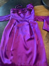 TEEZE ME DRESS Juniors 1 PURPLE BOW Y2K CLUB NEW YEARS VTG