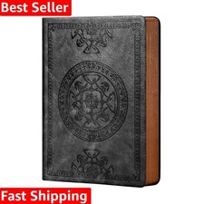 Elegant Faux Leather Softcover Journal - 180 Lay Flat Pages, Black A5 Size