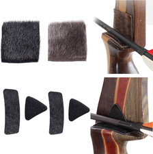 Archery Hair Arrow Rest - 4 Packs All-Natural Fur Adhesive Shelf Rests Leather P