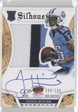 2013 Panini Crown Royale Silhouettes Auto 4/299 Justin Hunter #216 Auto 0d4