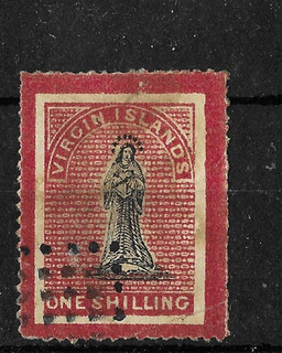 BRITISH VIRGIN ISLANDS 1867 70 1s used