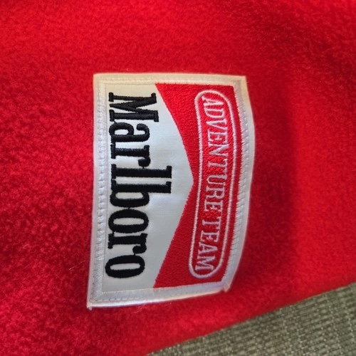 Vintage 1992 Marlboro Adventure Team Mens XL Red Fleece Pullover Jacket NWT image 2