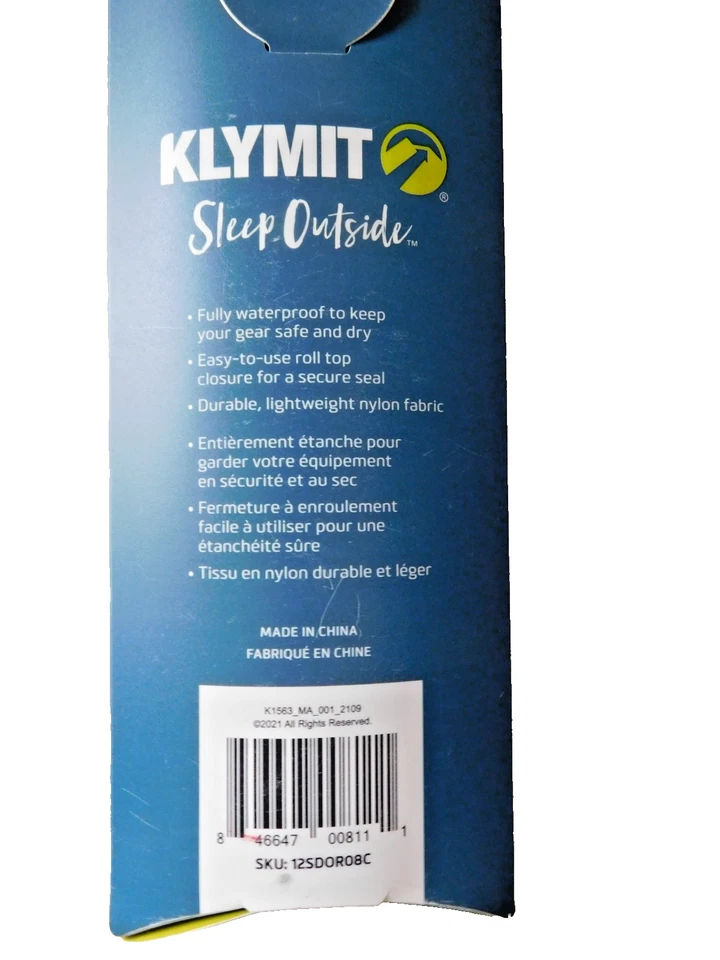 Saco seco impermeable Klymit - naranja 8L Foto 4 de 4