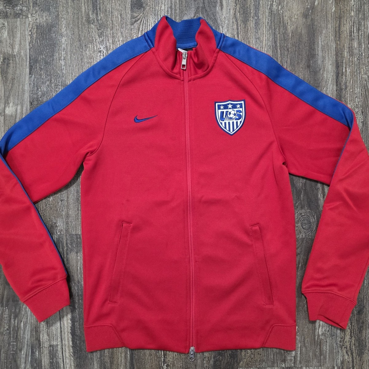 2014 Nike USA Fleece Track Soccer Jacket Red Men Small 2014 World