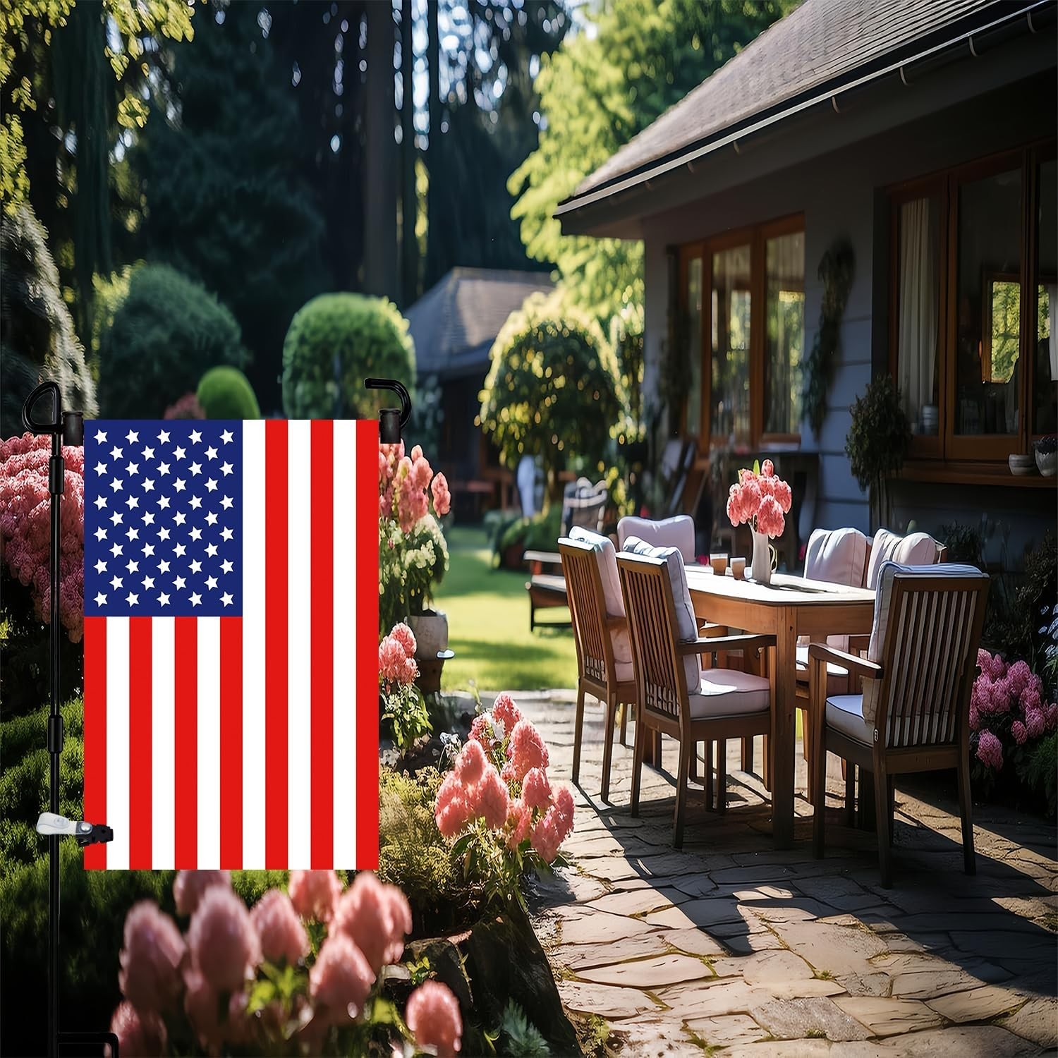 Garden Flag Pole Stand Holder,Akeydeco 2 Pack 2 