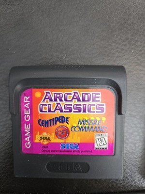 Arcade Classics (Sega Game Gear, 1996) Authentic Cartridge, Manual, Clear Case