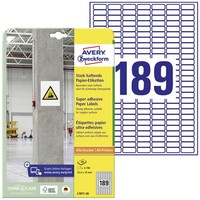 3780Er Multipack Avery-Zweckform L7871-20 Kraftkleber-Etiketten 25.4 X 10 Mm