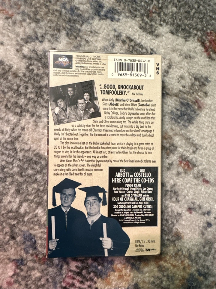 Here Comes the Co-Eds - Abbott and Costello (VHS, 1993) - Image 2 of 4