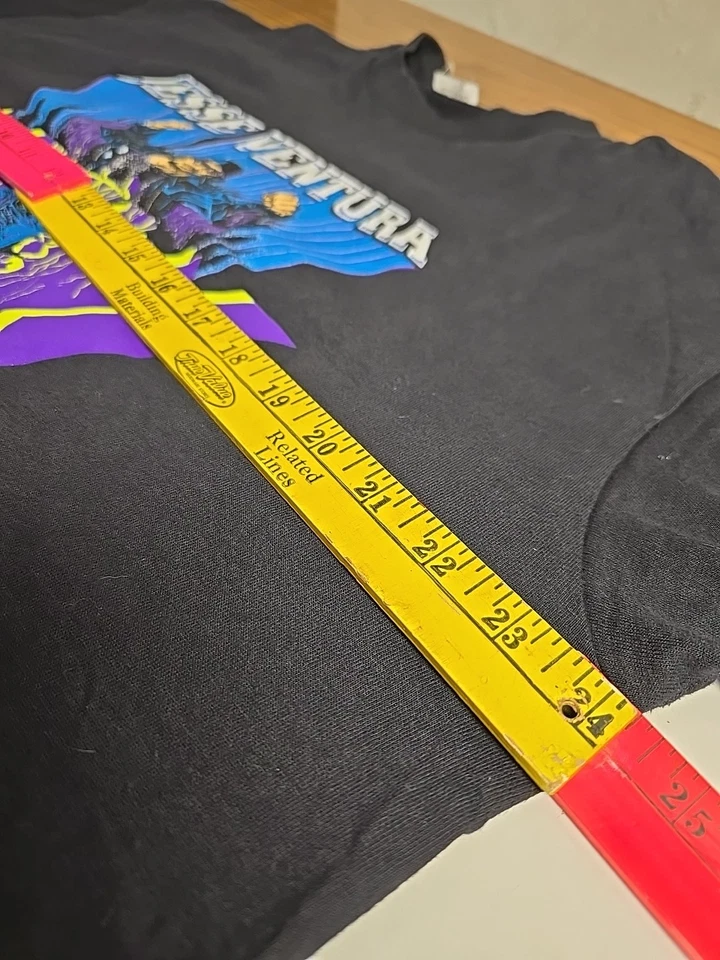 Camiseta Vintage Anos 90 Jesse Ventura WCW Tag Body Is Back Preta GG Luta Livre Wwe - Imagem 2 de 4