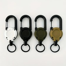 Extendable Retractable Keychain Badge Reel Heavy Duty Carabiner Clip Holder