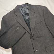 Ralph Ralph Lauren 42R Blazer Mens Grey 100 Lambswool Sport Coat Canada VTG
