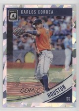 2018 Panini Donruss Optic Cracked Ice Prizm 5/7 Carlos Correa #129 nd3