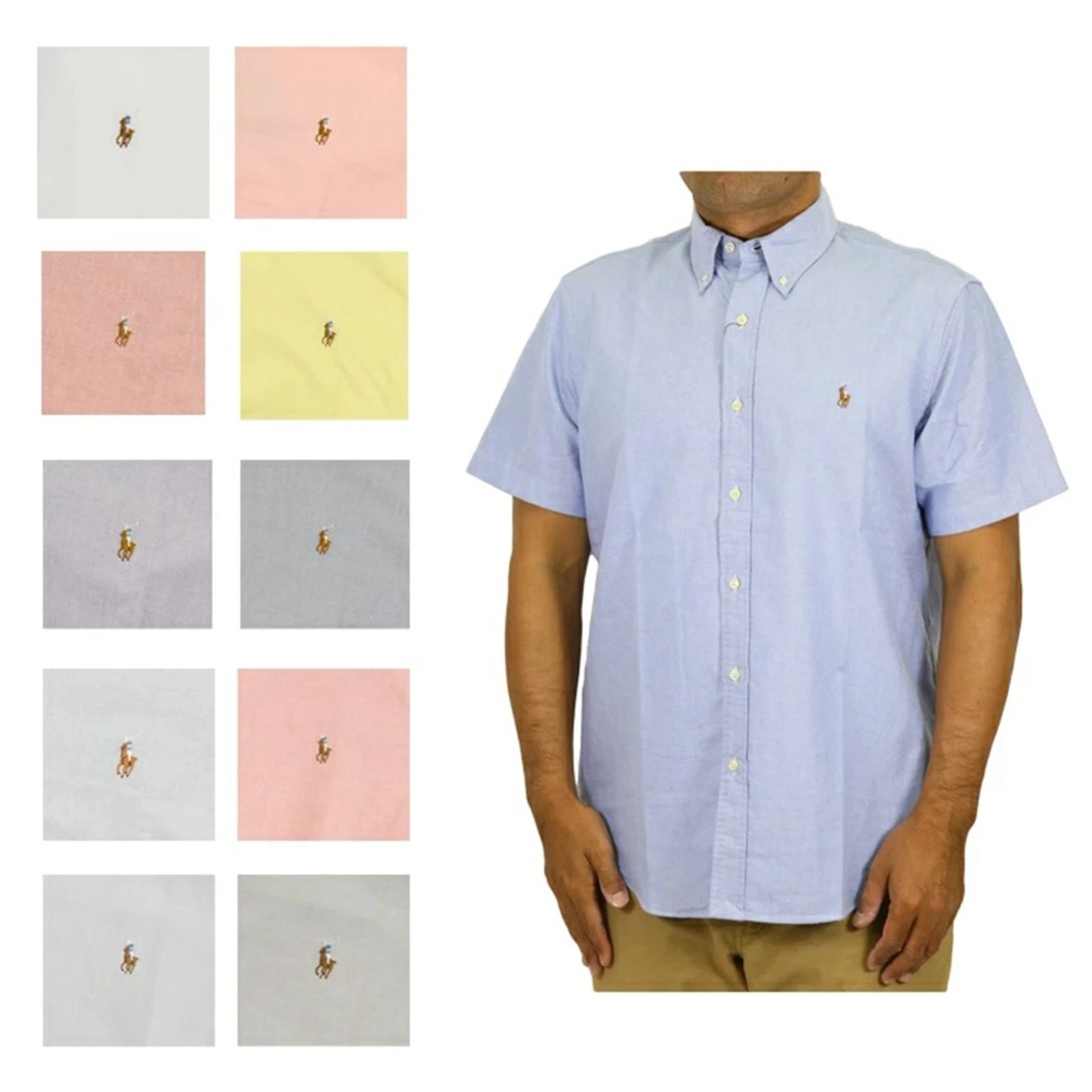 Polo Ralph Lauren Short Sleeve Classic Fit Button-Down Solid Oxford Shirt w/Pony
Opens in a new wind