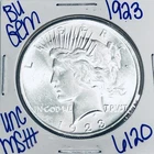 1923 BU UNCIRCULATED SILVER PEACE DOLLAR AUTHENTIC U.S. MINT FREE SHIPPING 6120