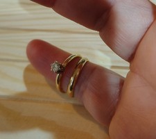 Wedding Ring 1/3C 14k Yellow Gold Size 5