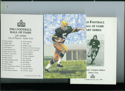 1990 GOAL LINE ART CARD SET SERIES 2, Mike Ditka, Raymond Berry, Charley Taylor - Picture 1 of 1