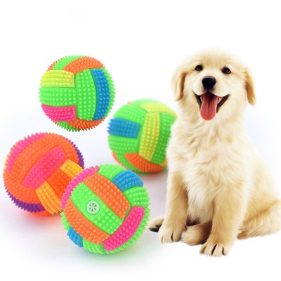 12 Quietschende Hundebälle – Stacheliges Gummispielzeug Für Mittelgroße/große Hunde